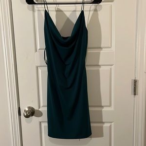 green mini dress